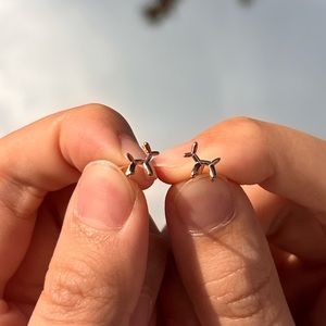 14k Rose Gold Plated•Dog Stud Earring